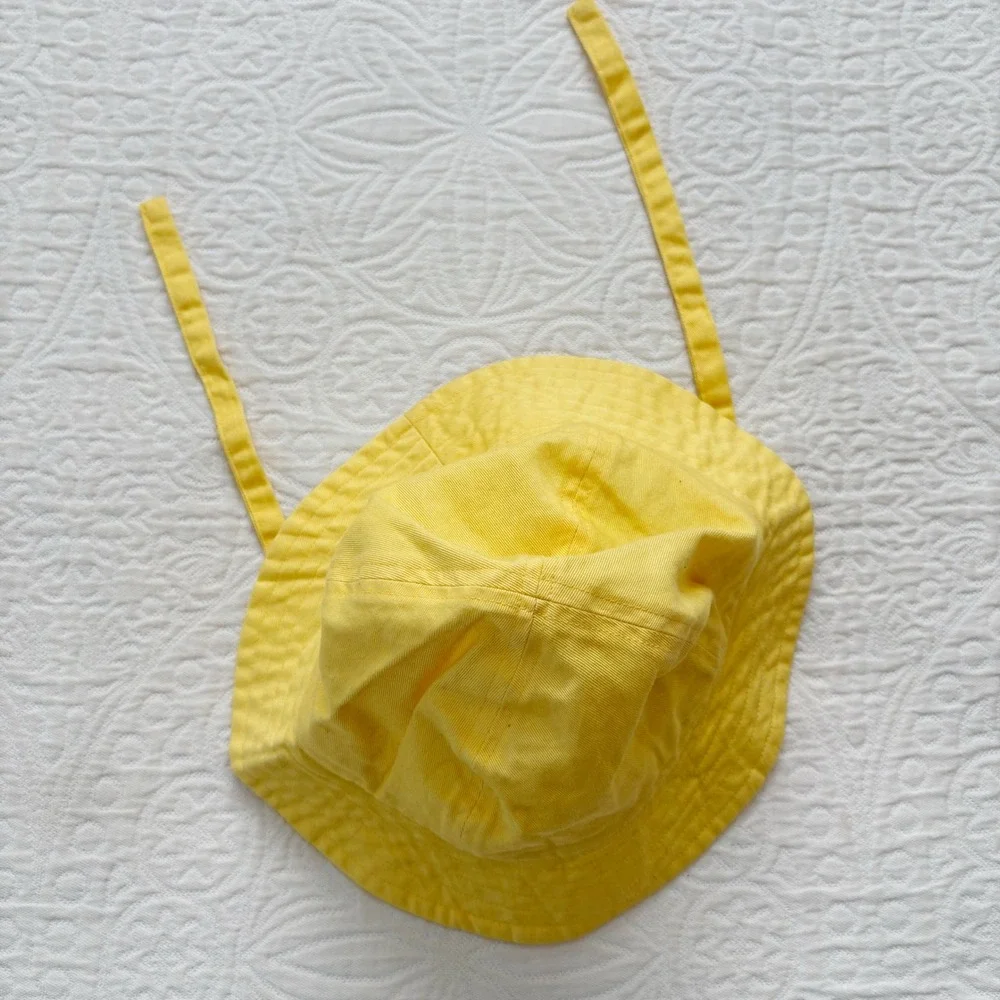 Hanna Andersson Kid's Sun Hat, Yellow Sz M 4-6 Yr